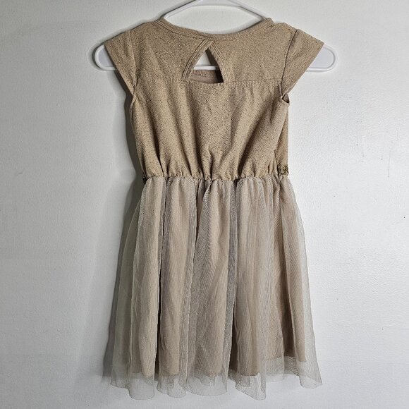 George | Champagne/Tan Chiffon and Sequin Dress with Keyhole Back - Picture 2 of 5